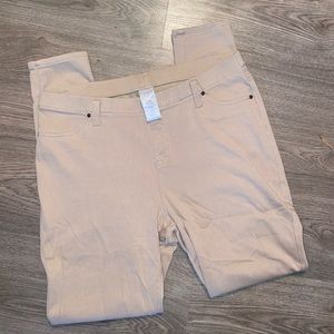✨2 for 15✨ slip on dress pant - khaki/cream